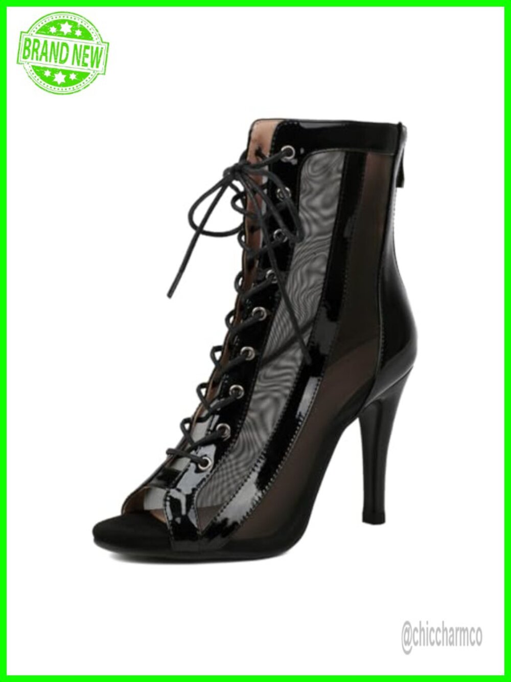 Women Dance Practice Heels 7cm or 10cm Stiletto Ankle Strap Peep Toe